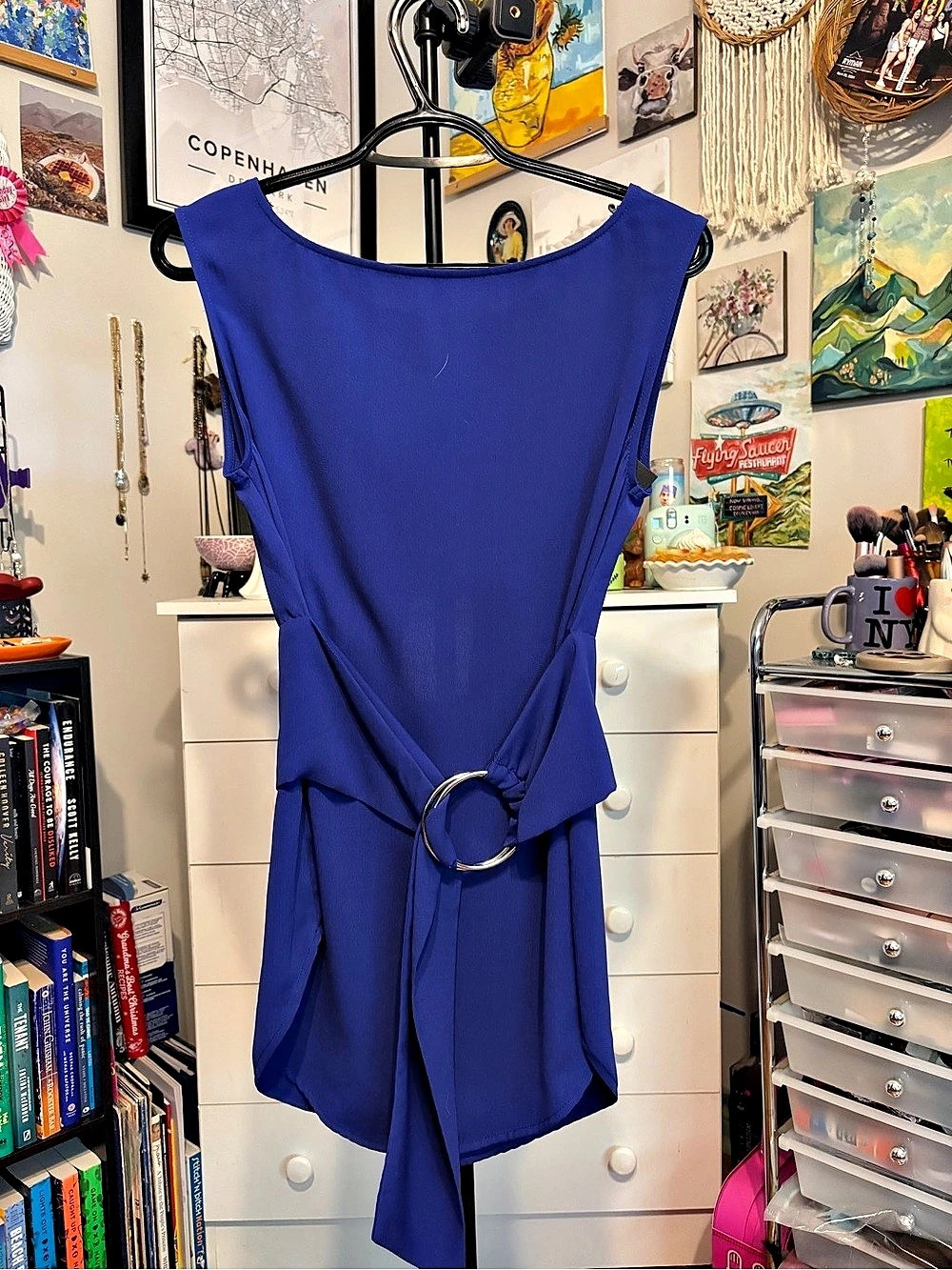 Dynamite Blue Ring-Belt top
